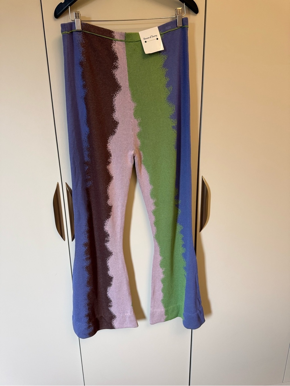 House of Sunny She's Electric Pants Multi Color Festival Concert Pants Size 10 - Picture 4 of 7